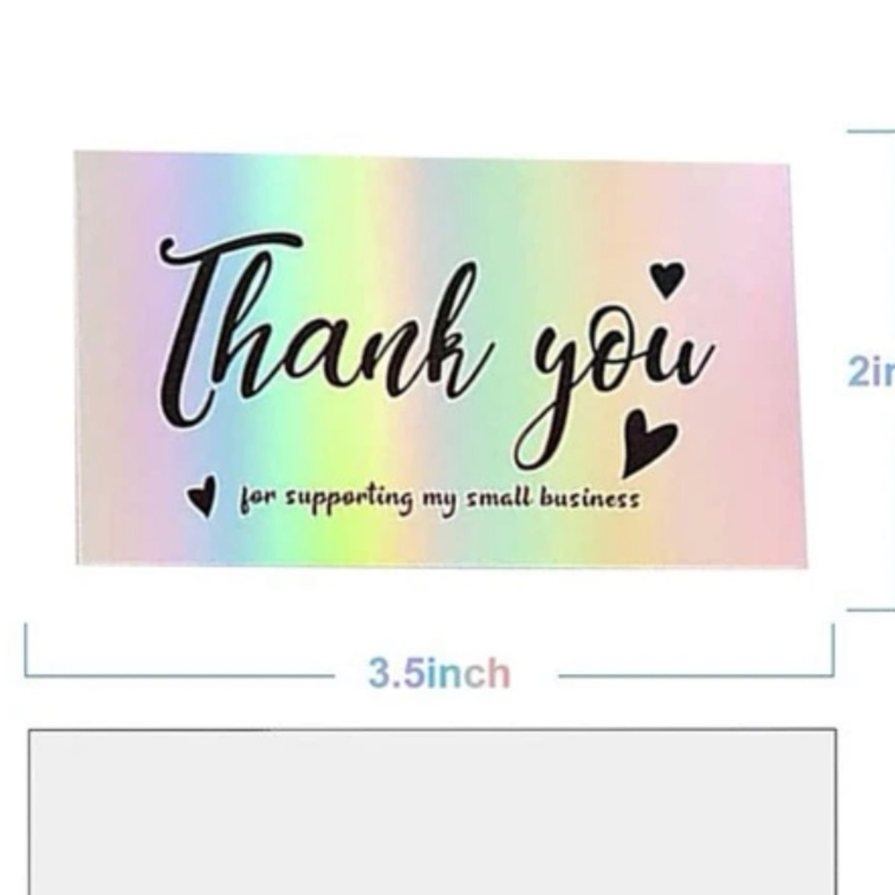 Metallic Silver Thank You Cards